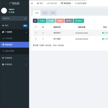 PHP开源智能化管理系统 广告投放系统网站源码 投放网络广告平台